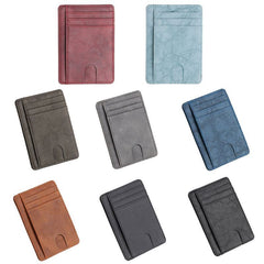 Mens Leather Slim Wallet RFID Blocking USA